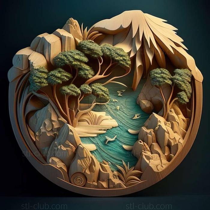 3D model island (STL)